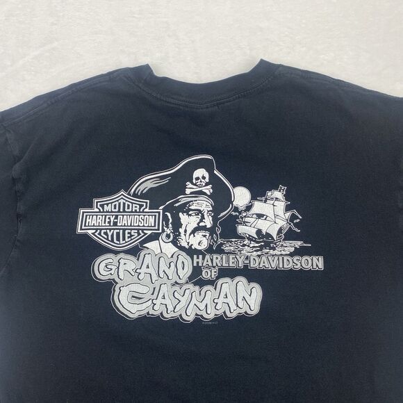 Harley Davidson Ride The Plank Grand Cayman Graphic Shirt Mens Extra Large Black - Picture 4 of 9